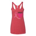 thumbnail image 2 of Wild Bobby, Never Give Up Fight Cancer, Breast Cancer Awareness, Women Tri-Blend Racerback Tank Top, Vintage Red, Medium, 2 of 4