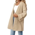 thumbnail image 3 of Open Front Women Long Sleeved Oversized Knit Slouchy Casual Loose Cardigan Coat, 3 of 5