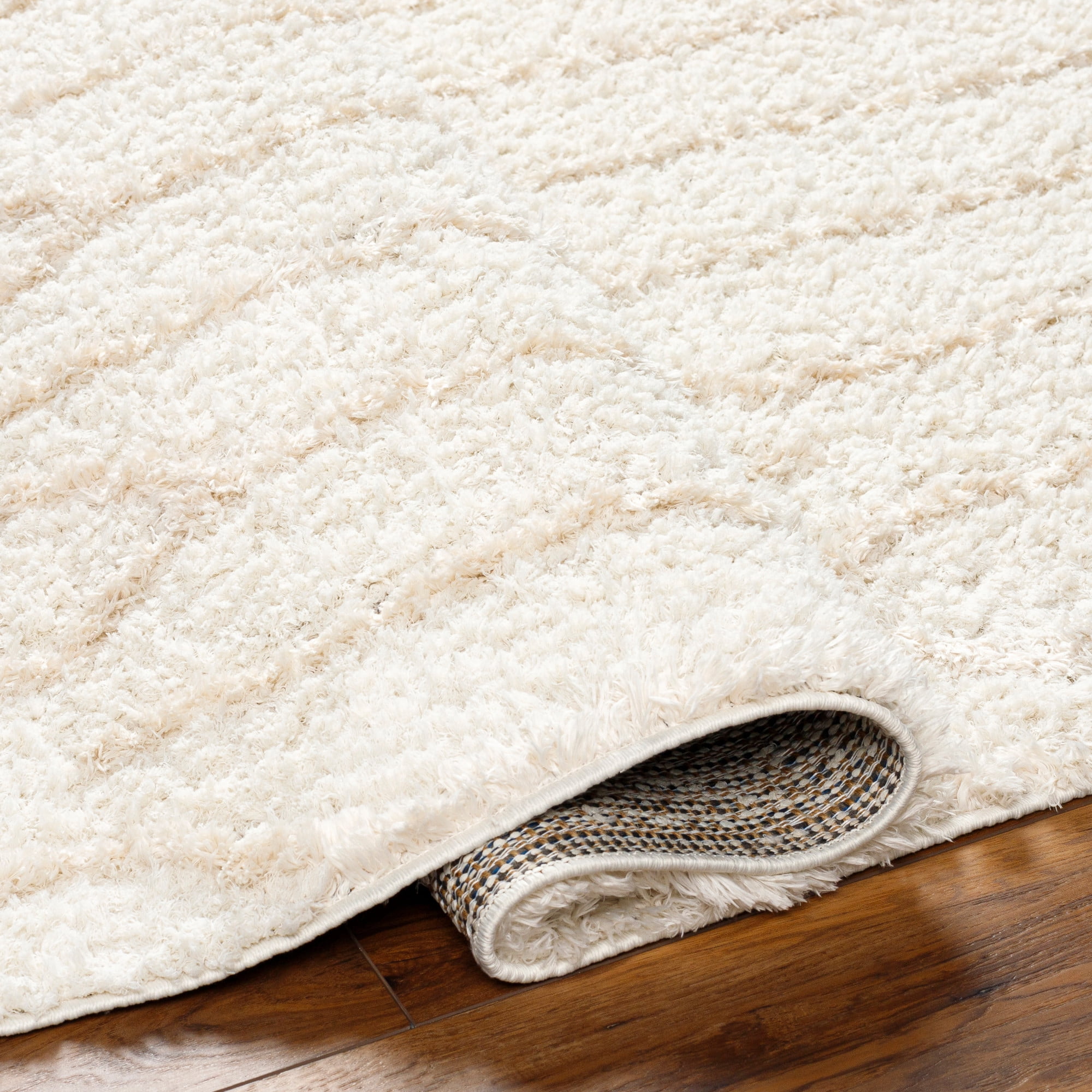 Artistic Wavers Maryland Shag Area Rug, 5'3" x 7', Cream