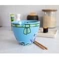 thumbnail image 3 of Bowl Bop Blue Dragons Japanese Dinnerware Set | 16-Ounce Ramen Bowl, Chopsticks, 3 of 7