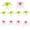 10pcs pink yellow, variant on Silicone Soft Dice Fishing Lures: 10pcs Multiple Tentacles Slow Sink Bass Fishing Soft Plastic Baits for Drop Shot Finesse Wacky Rig