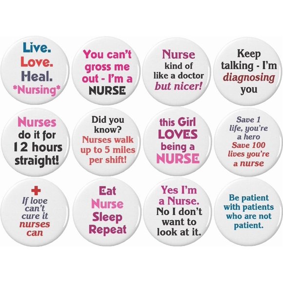 Set 12 Live Love Heal Nursing Nurse Funny Humor Quotes Magnets