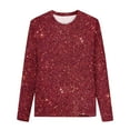 thumbnail image 4 of Girls Long Sleeve Tops Sparkly Sequin Printed Crew Neck Loose Pullover Casual Basic Cute Graphic Tee Shirts for 3-14Y, 4 of 5