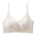 thumbnail image 1 of Birdeem Fashion Women Solid Color Golden Velvet Wavy Wireless Fixed Cup Gathering Daily Bra, 1 of 2