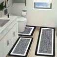 thumbnail image 7 of kkbbma under $5 3-Piece Bathroom Rug Set, 3 Piece Bathroom Rugs Set, Extra Large Plush Shower Mat, U Shape Toilet Lid Cover Mat, Super Absorbent Microfiber Bath Mat, 7 of 7