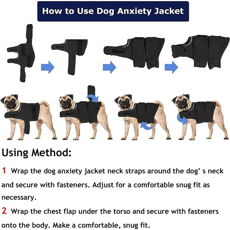 Dog Anxiety Jacket, Dog Anxiety Calming Vest - Third Generation, Dog  Separation Anxiety Wrap for Thunderstorm, Fireworks, Vet Visit, Travel u0026  Separation, Suitable for Small Medium Large Dogs - Walmart.com