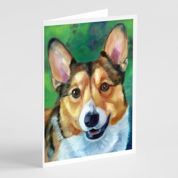 Corgi Toby Greeting Cards and Envelopes Pack of 8