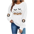 thumbnail image 3 of Frostluinai Womens Sweatshirt Halloween Spooky Season Fall Pullover Crew Neck Long Sleeve Soft Casual Sweat Shirt Holiday Clothes, 3 of 8