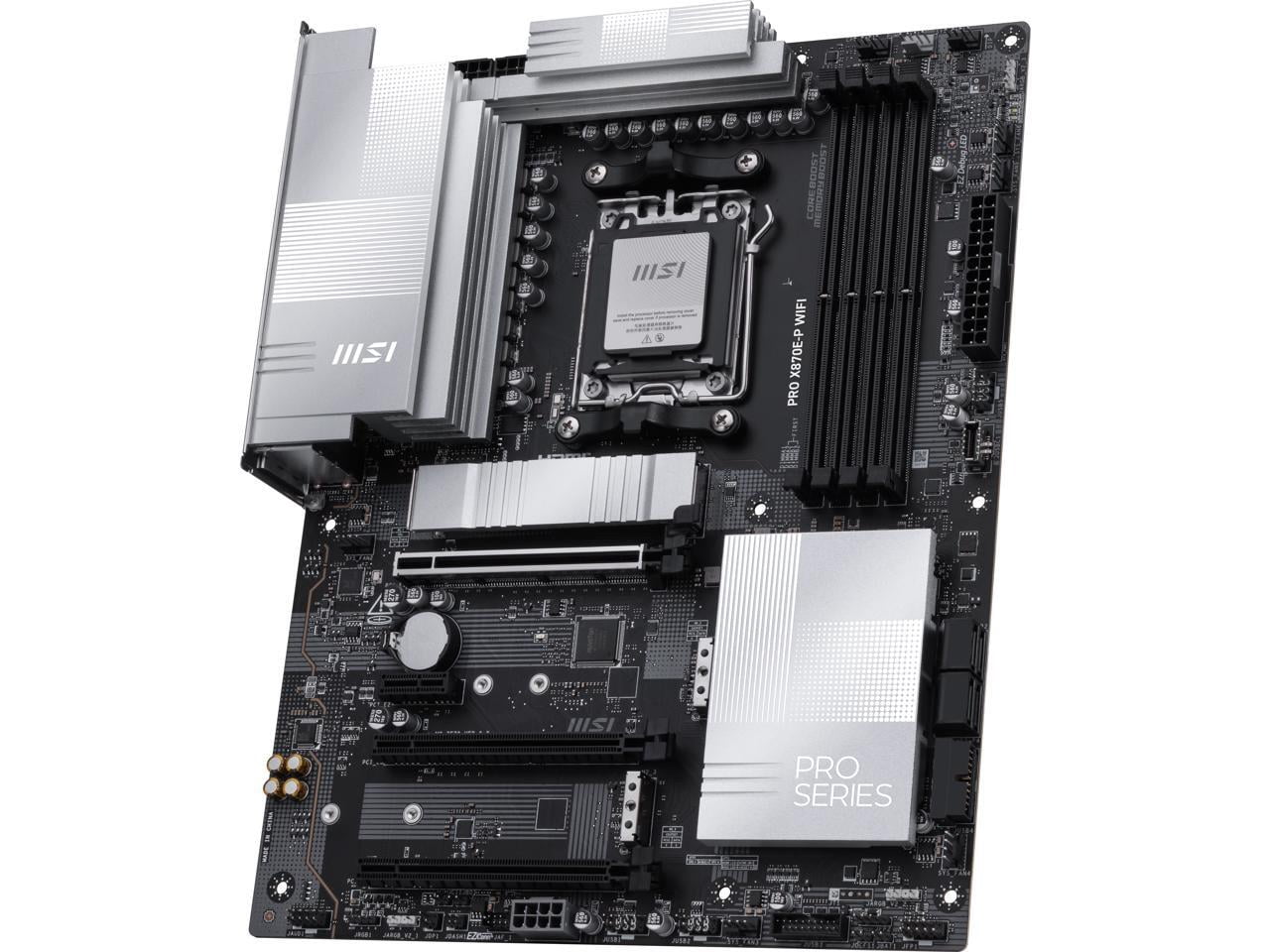 MSI PRO X870E-P WIFI AM5 ATX AMD Motherboards, USB 4.0 (40G),4x SATA 6Gb/s,Wi-Fi 7, Triple M.2 Connectors,