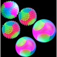 thumbnail image 3 of Pelota LED para perros, pelota de juguete para perros, pelota de rebote interactiva, pelota con luz intermitente, pelota elástica para perros, juguete con purpurina para perros (paquete de 2 pelotas puntiagudas), 3 of 5