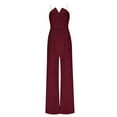 thumbnail image 5 of Clearance!lulshou Jumpsuit Pants for Women Fashion Women Summer Casual Sexy Sleeveless Solid Color Wide Leg Pants Jumpsuits, 5 of 6
