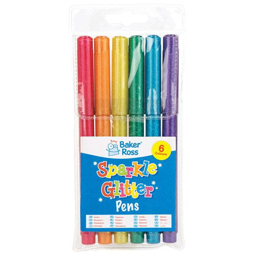 Pack Of 6 Baker Ross Gold & Silver Gel Pens For Kids Arts And Crafts 