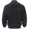thumbnail image 2 of Men's Baseball Leather Jacket Vintage bomber Suede Jackets (2XL, Black), 2 of 6