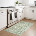 thumbnail image 2 of GLATTICE Throw Rug with Rubber Backing Washable 2x3 Small Area Rugs Non Slip Floral Super Soft Print Kitchen Rugs Indoor Door Mat for Entryway Entrance Office, Sage Green with Ivory Hues, 2 of 7