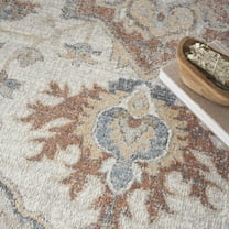 HomeRoots 521722 9 x 12 ft. Gray Oriental Power Loom Area Rug