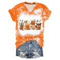 thumbnail image 1 of Fiudx Ofertas Flash Del Día Solo En Línea Camiseta Estampada a La Moda para Mujer, Blusa de Manga Corta, Tops Informales con Cuello Redondo, 1 of 4
