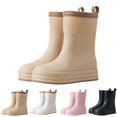 thumbnail image 2 of XIMIN Women's Mid-Calf Lightweight Rain Boots for Outdoor Garden Waterproof Comfort Anti-Slip Short Rainboots Soft Cushioned Heeled Rain Shoes, 2 of 7