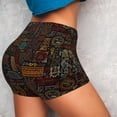 thumbnail image 3 of Picia Polynesian Turtles Printed Workout Shorts for Women Seamless Scrunch Butt Lifting High Waisted Yoga Gym Booty Running Moisture-wicking Short Pants-Medium, 3 of 9