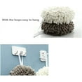 thumbnail image 3 of 2Pcs Fuzzy Ball Hand Towel, Soft, High Absorbent, Microfiber, for Instant Drying of Hands, for Home,Kitchen,Bathroom, Washstand, Powder Room Gadgets (Blue+Gray), 3 of 7