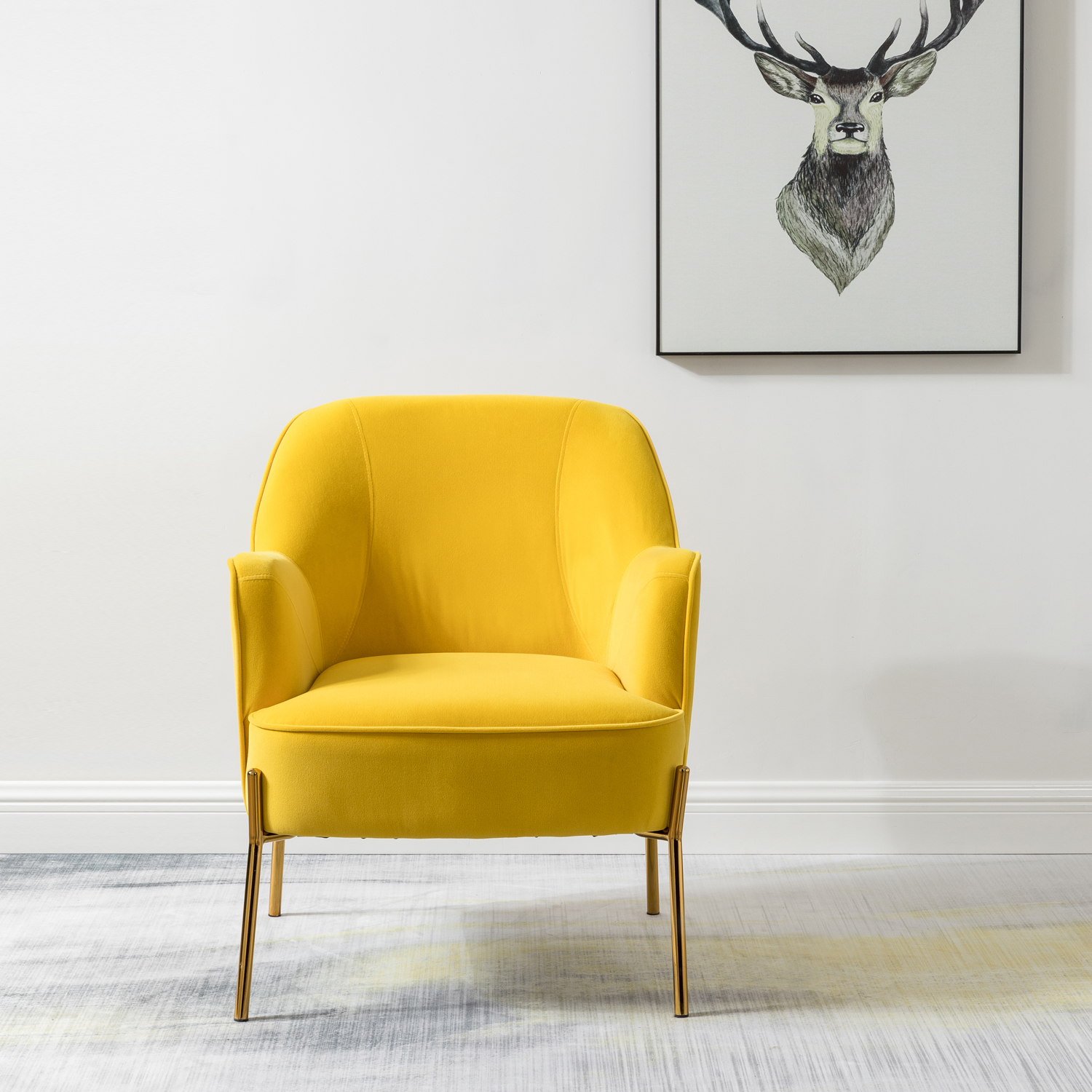 nora premium velvet upholstered accent chair