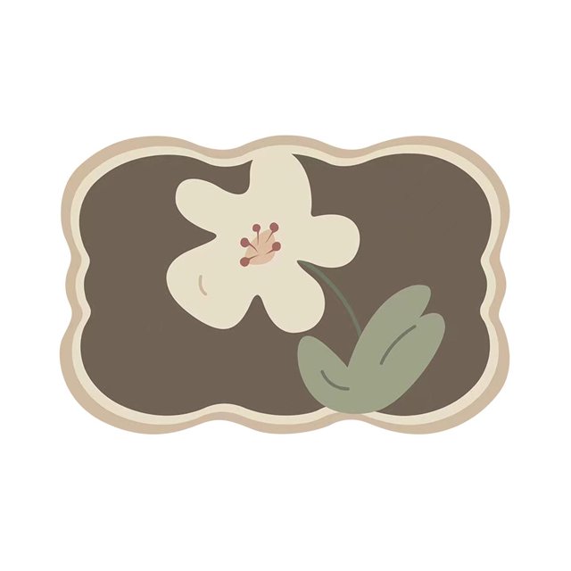 Puntoco Super Absorbent Flower Non-Slip Mat,Algaemud Cushion Bathroom toilet Door Absorbent Non-Slip Mat