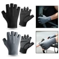 thumbnail image 2 of Gant de Protection Solaire Demi-Doigt pour Cyclisme Pêche Soie Glacée Antidérapant, 2 of 12