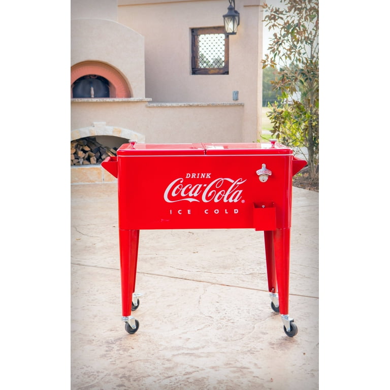 Leigh Country Coca-Cola 80 Metal Patio Cooler with Party