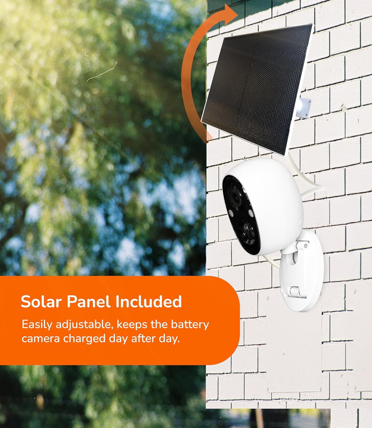 SensForge 2.5K Solar Powered Outdoor Battery Camera, Dual-Band WiFi, Free AI Human & Pet Detection, 2-Day Cloud + 32GB SD Storage, Spotlight Night Vision, Magnetic Mount, Optional AI + Storage Upgra