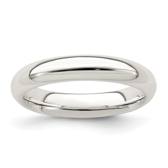 Bridal QCF040-7 Bague en Argent Sterling 4 mm à Ajustement Confortable, Polie - Taille 7
