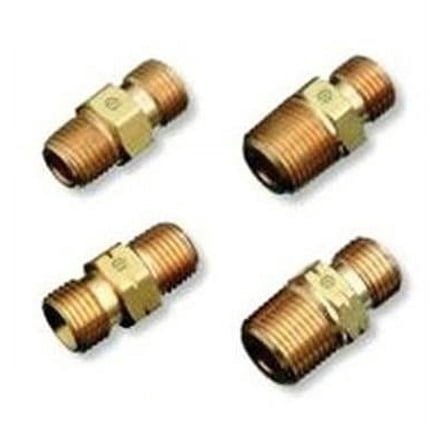 Regulator Outlet Bushing, 200 psi, Brass, B-Size, 1/4 in (NPT) LH, Male, Acetylene/Fuel Gas