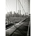 thumbnail image 2 of Uicker, Ralf 24x32 White Modern Wood Framed Museum Art Print Titled - Brooklyn Bridge Walkway, 2 of 4