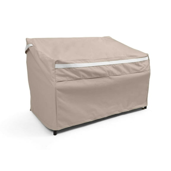 Covermates Prestige Outdoor Glider Cover – Heavy-Duty 900D Polyester with Rot-Resistant Double-Stitched Seams, Drawcord, Mesh Vents & Buckle Straps for All-Weather Protection, 52W x 32D x 34H, Clay