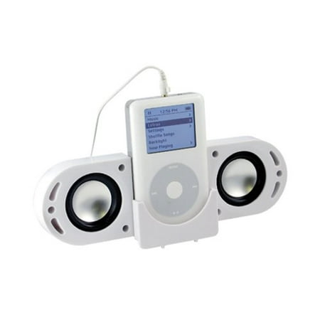 CTA DIGITAL iPod Fold-Up Amplified Aluminum Speakers ( White