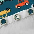 thumbnail image 4 of Castle Fairy Colorful Truck Boy Curtains Pack of 2 (42x84 Each),Cartoon Car Curtains Blackout,Construction Vehicles Bedroom Curtains,Lightweight Room Decor, 4 of 6