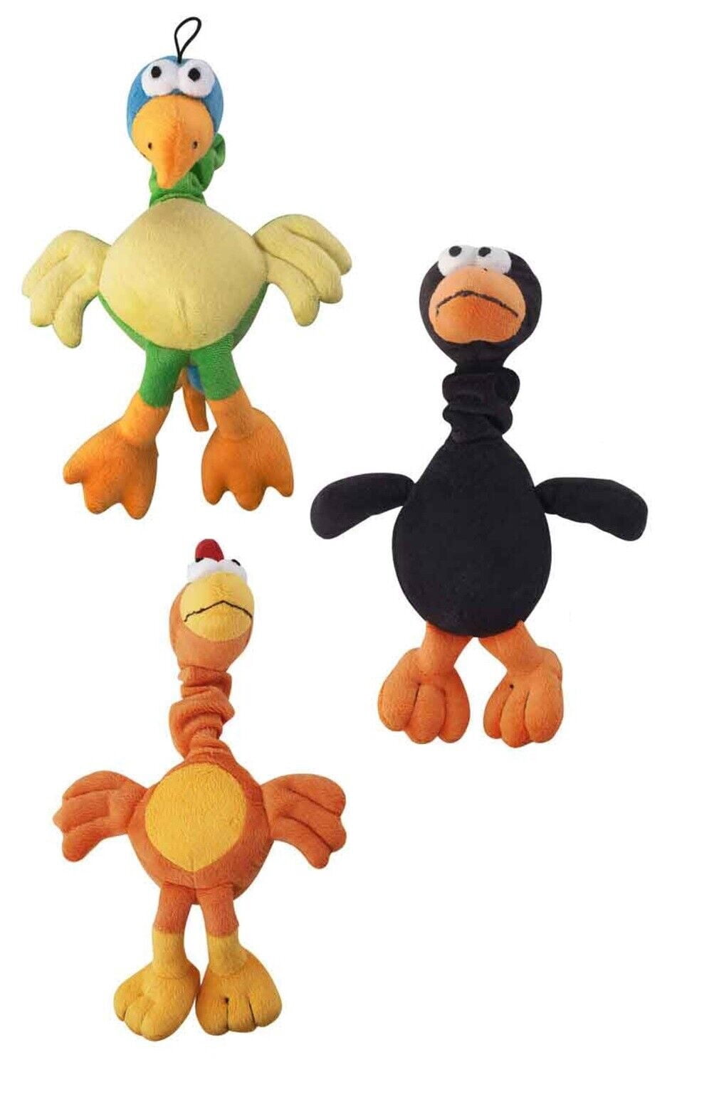 One Dog Toy 14 Inch Chirpies Singing Bird Plush Bungee Neck Tugs Sets Available (1 Toy - Sellers Choice)