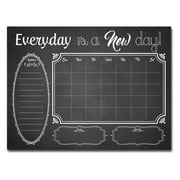 Ready2HangArt Shabby Chic Monthly Dry Erase Calendar - Slate