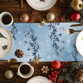 thumbnail image 5 of Blue Gnomes Christmas Dresser Scarf Farmhouse, Dining Table Decorations for Wedding/Parties, Xmas Ball Gifts Snowflake Botanical Table Runner 108 Inches Long for Kitchen Dining, 13 x 108 In, 5 of 9