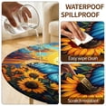 thumbnail image 2 of Round Table Cover for Round Tables 36"-70", Fitted Tablecloth with Elastic for Indoor Outdoor Party Holiday, 2 of 8