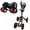 Black/Red, variant on MacGregor Golf Deluxe VIP 4 Wheel Golf Cart-Black/Blue