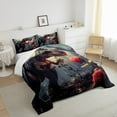 thumbnail image 3 of Rose Dinosaur Comforter Set Gothic Dino Twin Bedding Sets ,Goth Jungle Wild Animal Quilt Paleontology Reptile Dinosaurios Duvet Insert,Kawaii Room Decor, 3 of 5