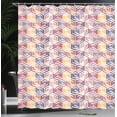 thumbnail image 3 of Ambesonne Geometric Shower Curtain, Retro Hexagonal Pattern, 69"Wx75"L, Grey Pink, 3 of 4