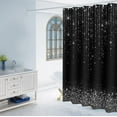 thumbnail image 3 of Silver Glitter Shower Curtain Bathroom Shower Curtain Glitter Shining Bling Shower Curtain Liner Waterproof Polyester Material for Bathroom Decoration (No Sequin) 36"W x 72"L (Pack of 1), 3 of 6