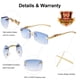 thumbnail image 4 of Gafas de Sol ADE WU Vintage sin Montura Rectangulares de Color Caramelo Años 2000, 4 of 7