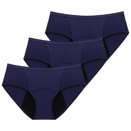 

Spdoo Lace Period Underwear for Women Leakproof Period Panties 3-Pack Dark Blue S/4