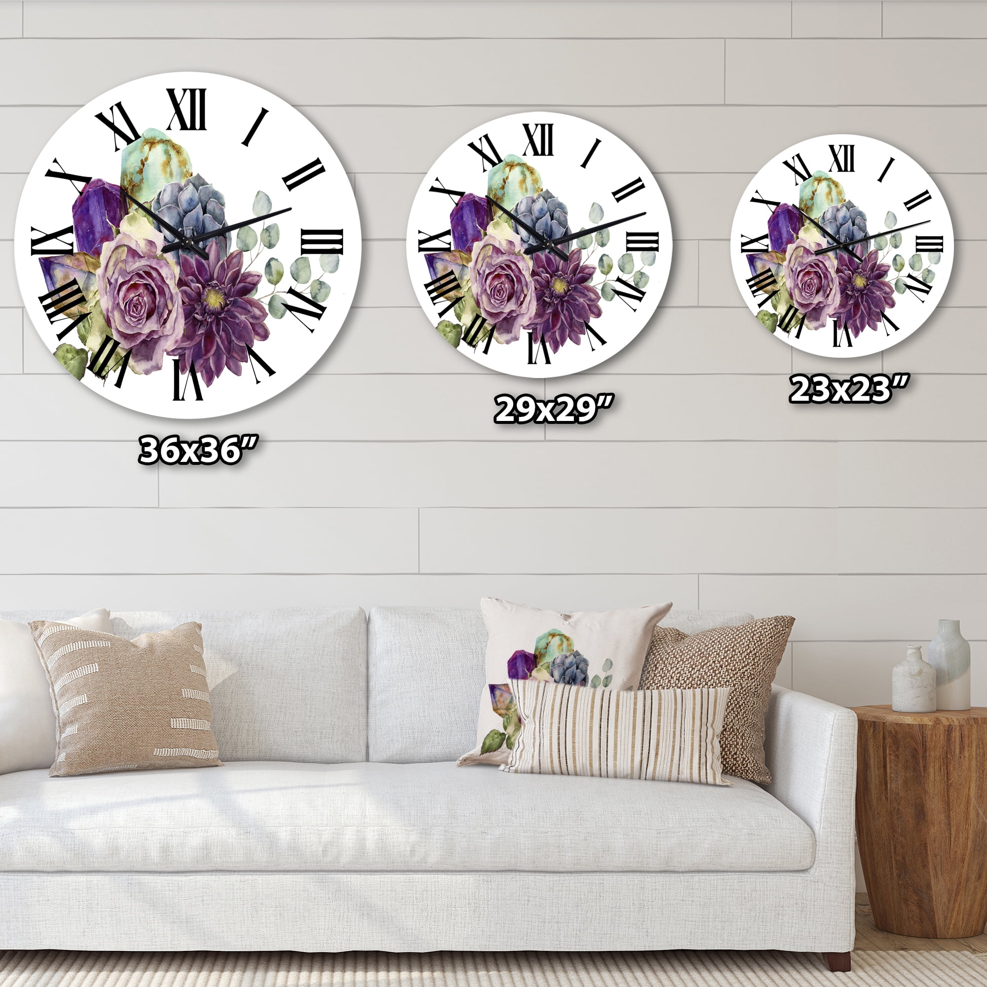 Designart 1 in Quartz Traditional Wall Clock