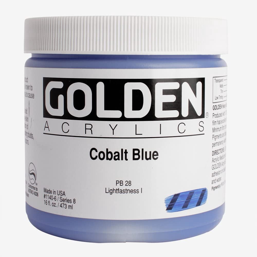 Golden - Heavy Body Acrylic - Cobalt Blue, 16 oz