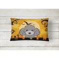 thumbnail image 2 of Carolines Treasures BB1817PW1216 Halloween Silver Gray Poodle Canvas Fabric Decorative Pillow, 12H x16W, multicolor, 2 of 3