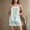 🔥 Green_New, variant on Gifts Dianli Striped Set Women Sleeveless Blouse Fold Pocket Top And Shorts Two Piece Adjustable Buckle Camisole Pleated Pocket Lightweight Summer Matching Outfit