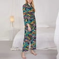 thumbnail image 3 of Kdxio Colorful Carp Streamer Women's Pajama Sets Long Sleeve Button Down Sleepwear Nightwear Soft Pjs Lounge Sets-X-Large, 3 of 7