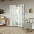 thumbnail image 4 of No. 918 Margot Botanical Print Sheer Rod Pocket Curtain Panel, 50"W X 84"L, Blue, 4 of 6